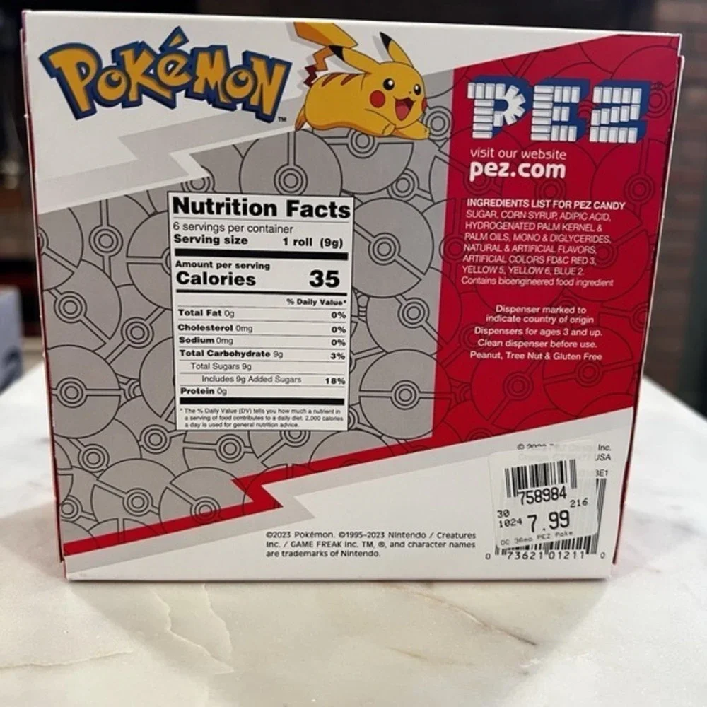 Pokemon Pikachu + Poke Ball 2 Pack Pez Dispenser & Candy Gift Set New Sealed Box